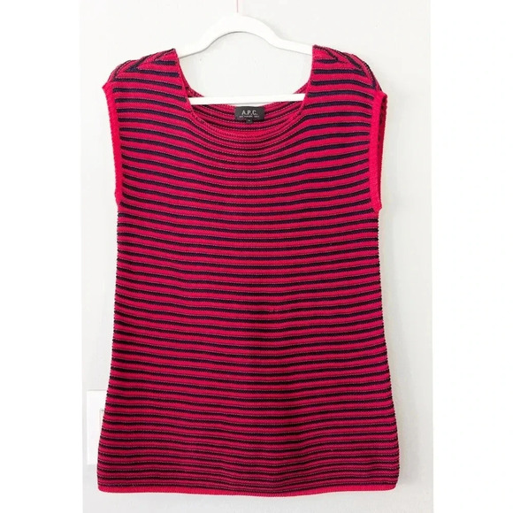 A.P.C. Knit Sleeveless Sweater Top - Picture 1 of 6